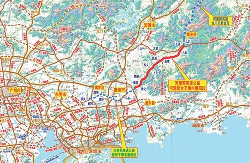 河惠莞高速全程线路图图片